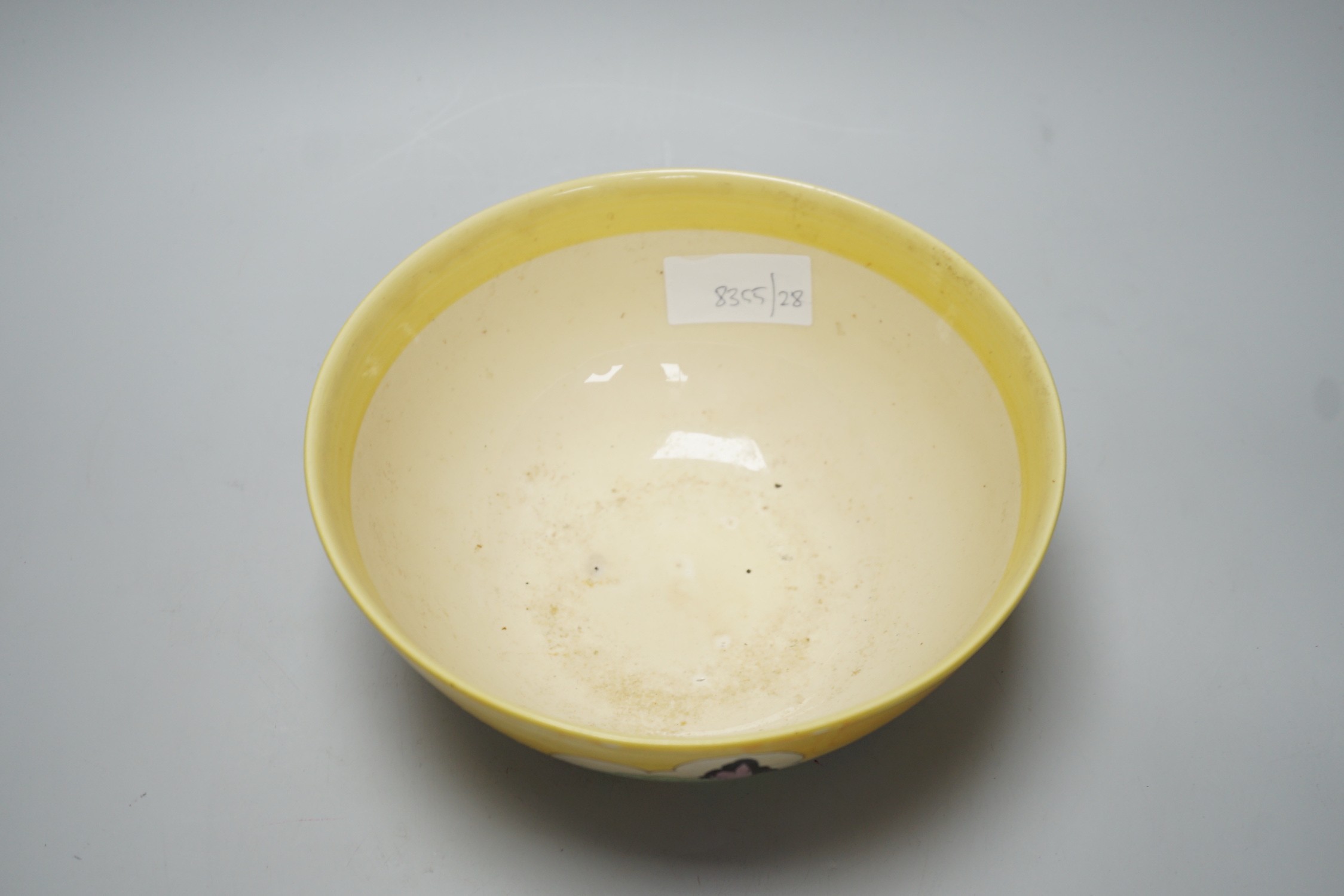 A Clarice Cliff Bizarre bowl, 22cm